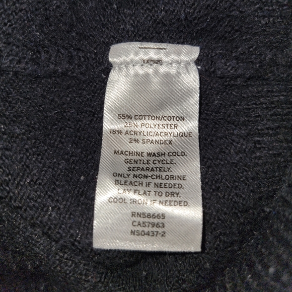 14th & Union Womens Crew Neck Balloon Sleeve Sweater Drop Banded Knit Cotton, S - Picture 9 of 9